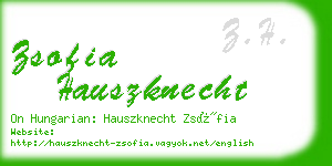 zsofia hauszknecht business card